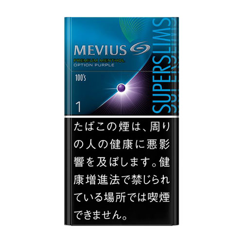 MEVIUS PREMIUM MENTHOL OPTION PURPLE 1 100's SLIMS 1mg
