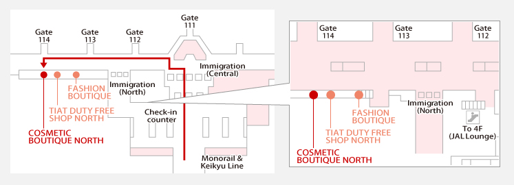 COSMETIC BOUTIQUE NORTH Map