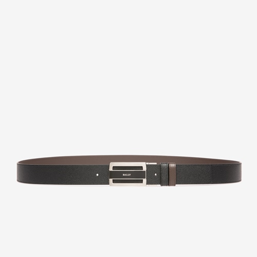 【SALE】Fabazia Leather Adjustable & Reversible 35mm Belt In Black & Brown 6181991
