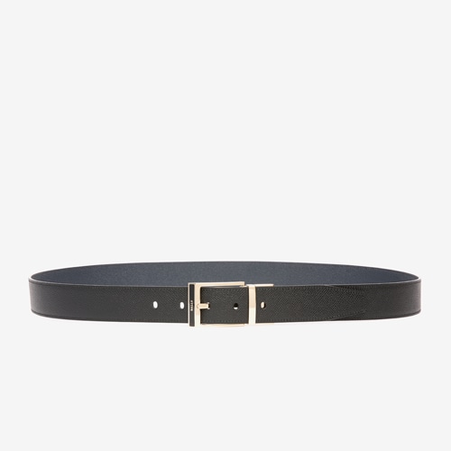 【SALE】Shiff Leather Adjustable & Reversible 35mm Belt In Black 6214997