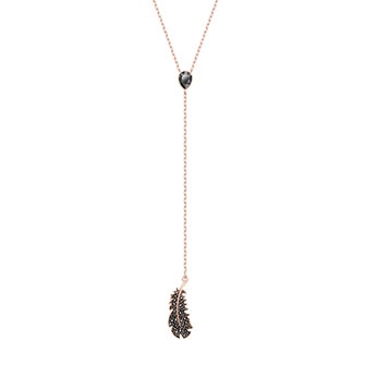 【SALE】NAUGHTY Y NECKLACE, BLACK, ROSE-GOLD TONE PLATED 5495299