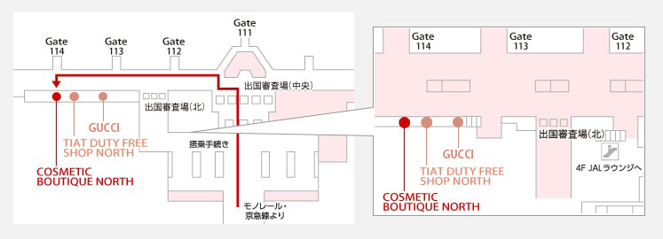 COSMETIC BOUTIQUE NORTH　マップ
