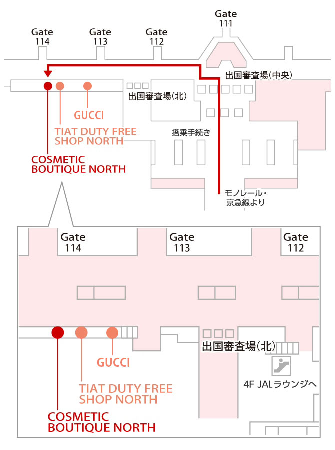 COSMETIC BOUTIQUE NORTH　マップ